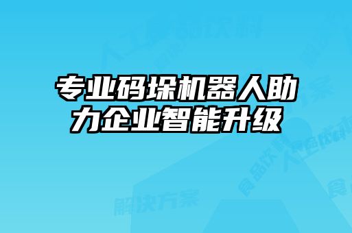 專業碼垛機器人助力企業智能升級