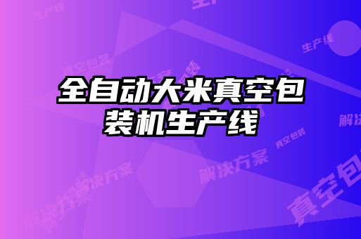 全自動大米真空包裝機生產(chǎn)線