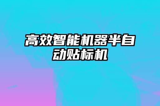 高效智能機器半自動貼標機